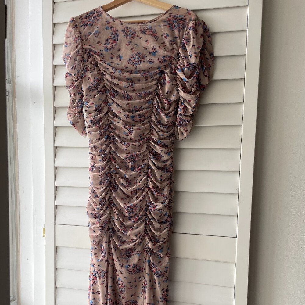 Free People Briella Midi Dress in Tea Combo